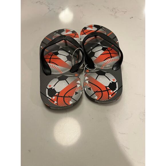 NWOT Boys Spots themed flip flops size 1/2 - Picture 3 of 5